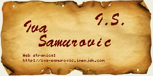 Iva Samurović vizit kartica